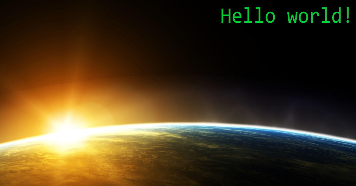 Hello world!
